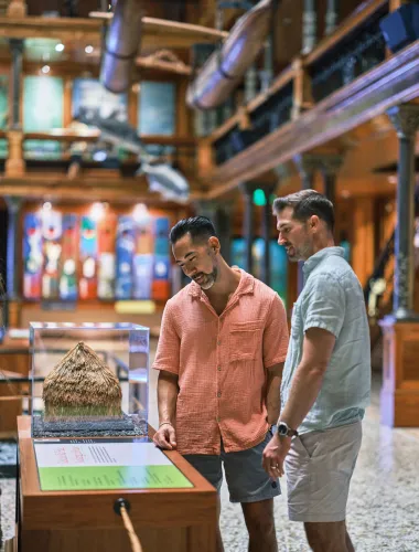 Couple at the Bishop Museum in Honolulu, Oʻahu, Hawaiʻi 