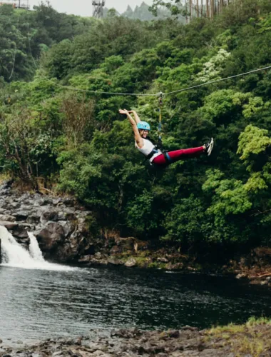 Zipline over canopy