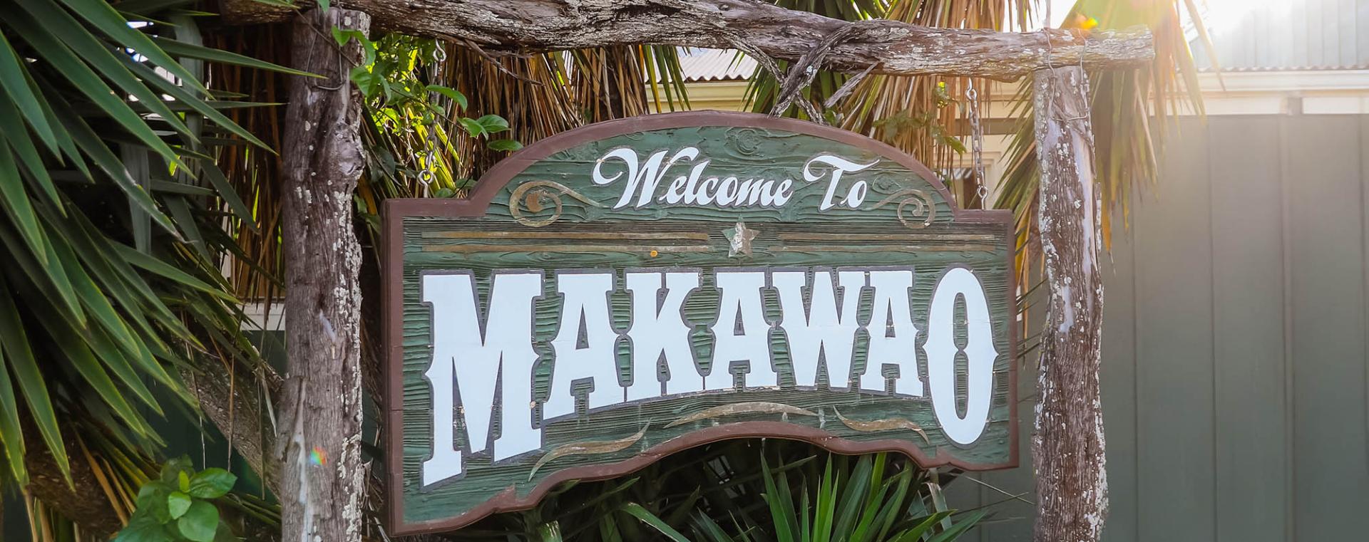 Makawao town sign, Maui