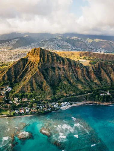 Diamond Head near Honolulu on Oʻahu in Hawaiʻi
