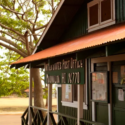 front facing view of a quaint post office