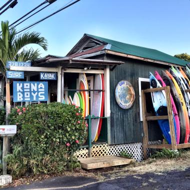 The Kona Boys shop - Know as the "old yamagata pool hall" our building is over 100 years old and has the perfect character to accommodate a surf shop.