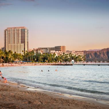 Trump International Hotel Waikiki Dusk Exterior