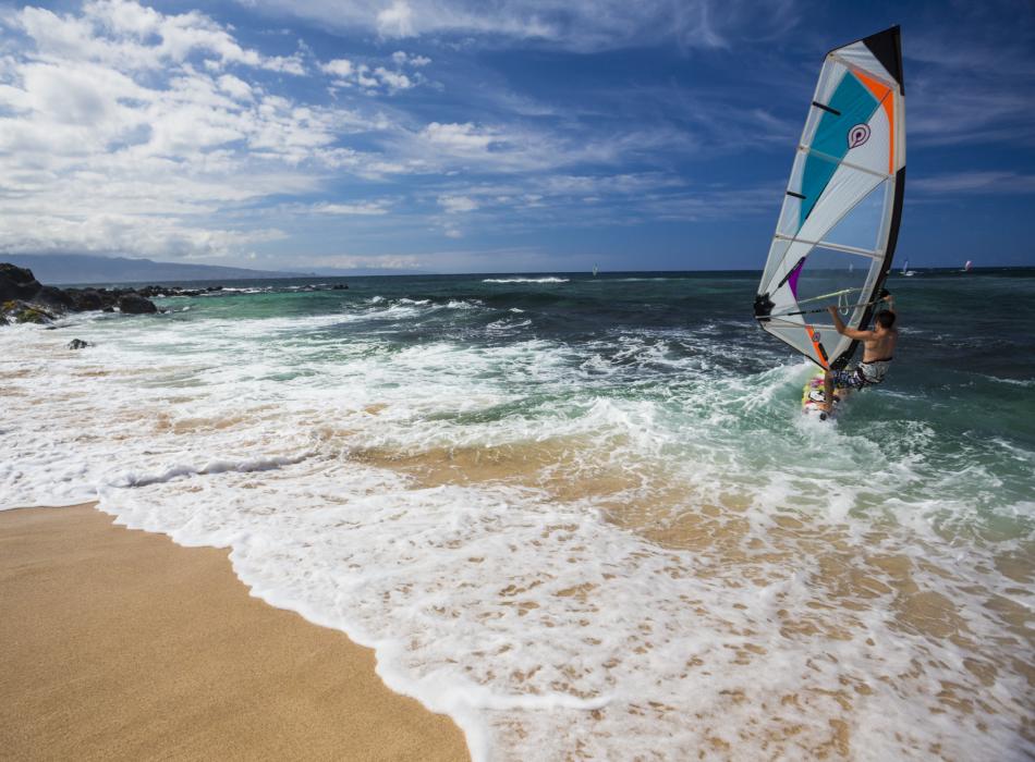 Windsurfing off of Maui