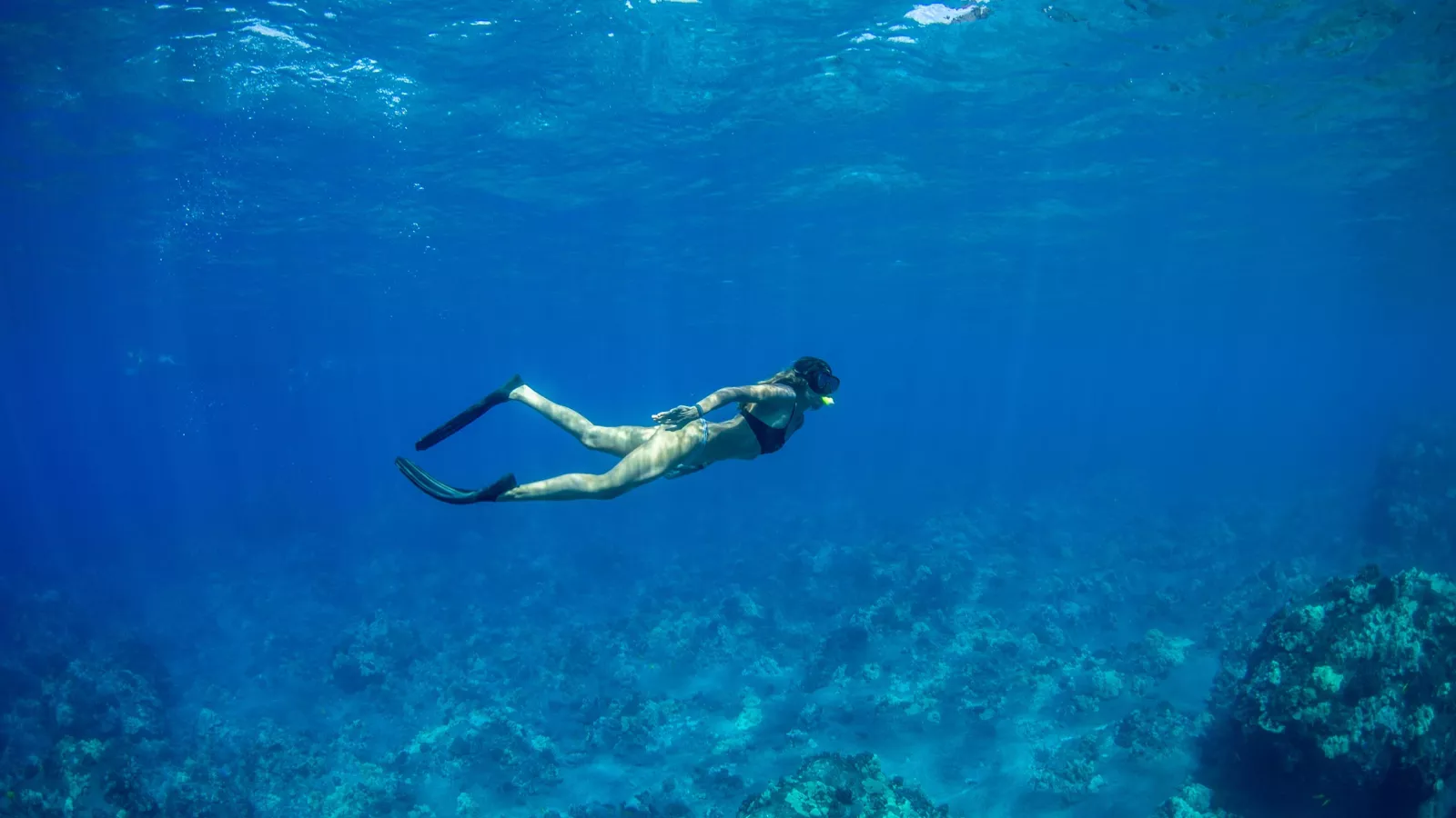 Girl snorkeling